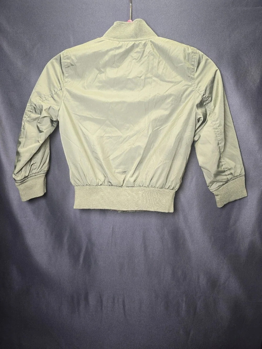 GAP Olive Green Kids Bomber Jacket with Orange Interior